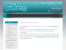 Tablet Screenshot of gullivers-fahrschule.de